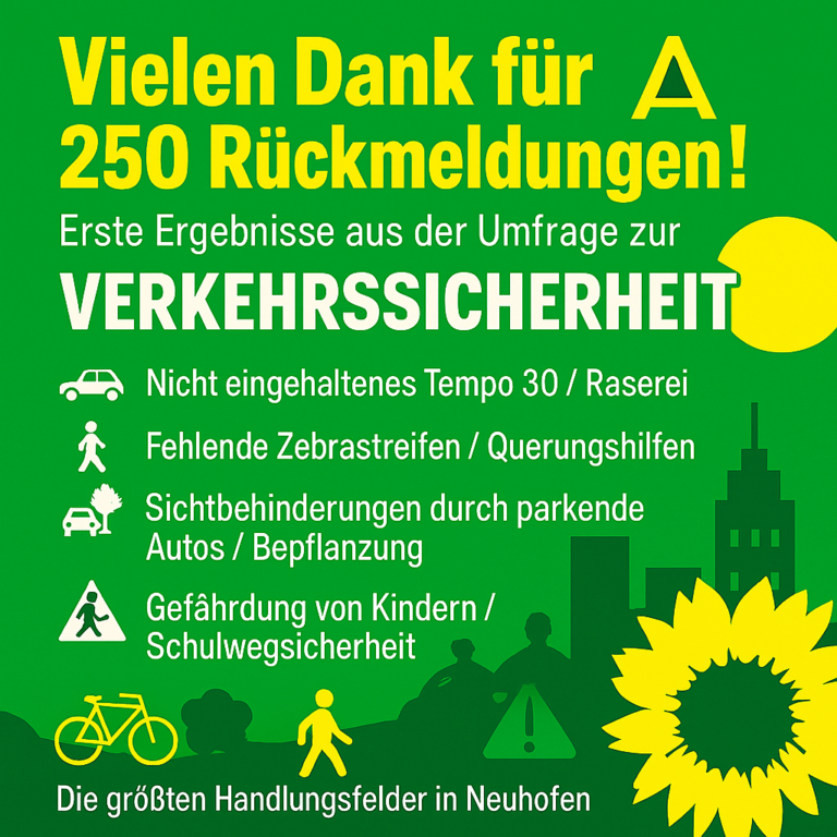Umfrage der GRÜNEN zur Verkehrssicherheit
