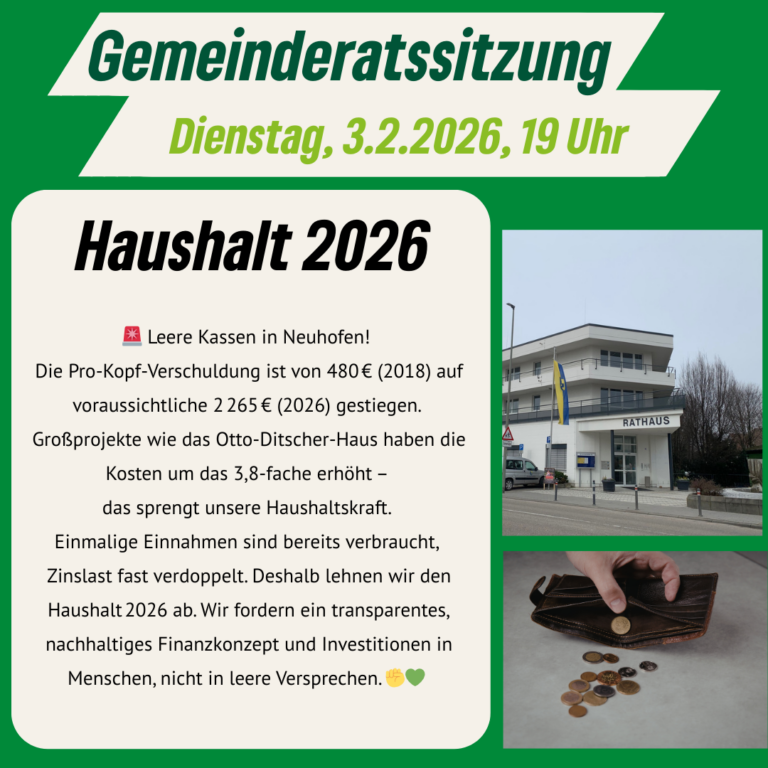 Gemeinderatssitzung 3. Feb. 2026